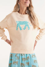 Load image into Gallery viewer, Beige sweatshirt cotton leopard jaguar shop fond du lac women’s boutique 
