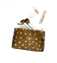 Load image into Gallery viewer, Zippered pouch bronze stars splash proof lightweight shop fond du lac women’s boutique 
