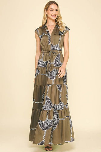 Maxi olive tiered dress shop fond du lac women’s boutique 