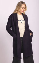 Load image into Gallery viewer, Navy long cardigan knit shop fond du lac women’s boutique 
