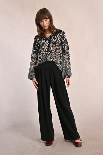 Pleated wide straight leg pants side pockets shop fond du lac women’s boutique 