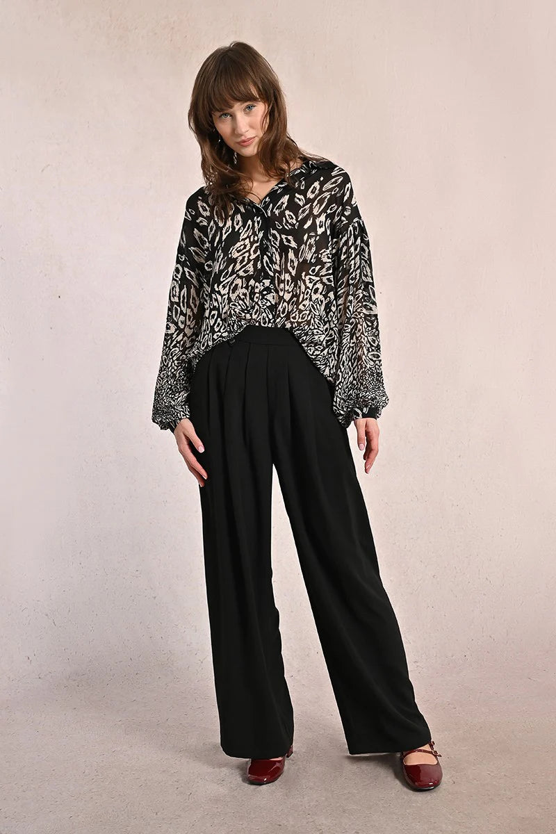 Pleated wide straight leg pants side pockets shop fond du lac women’s boutique 