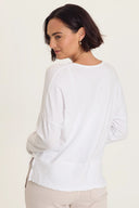 White Long Sleeve Top