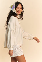Load image into Gallery viewer, Long sleeve cream babydoll top shop fond du lac women’s boutique 

