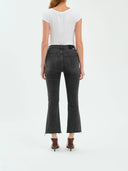 Shy Girl High Rise Crop Flare Jeans
