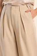 Wide Leg Pleated Trousers