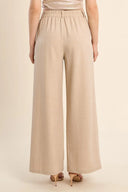 Wide Leg Pleated Trousers