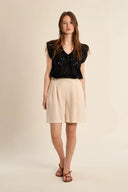 Openwork Embroidery Cotton Top