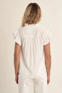 White Ruffle Blouse