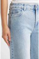 Rhinestone Wide Leg Jeans