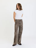 Far Out Wide Leg Leopard Print Daze Denim