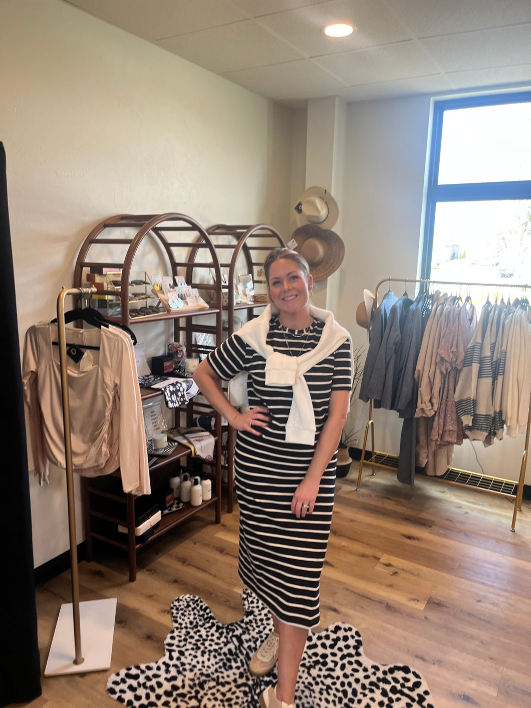 Black and White Tee Shirt Dress