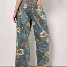 Load image into Gallery viewer, Floral Wide Leg Denim
