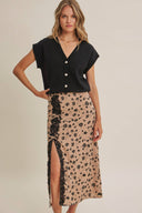 Button down v-neckline cap sleeve cotton relaxed shop fond du lac women’s clothing store