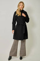 Knee length tie waist pockets open front shop fond du lac women’s clothing store 