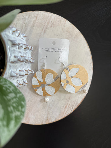 wallpaper earring limited edition from cloudy skies design pearl accent and total vibe