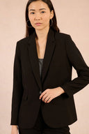 Blazer long sleeve button closure straight shop fond du lac women’s boutique