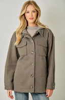 Striped hood zipper button down pockets shop fond du lac women’s clothing store 