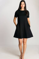 Round neck short sleeve modal black dress shop fond du lac women’s boutique 