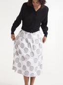 Midi skirt elastic waist polka dot shop fond du lac women’s boutique