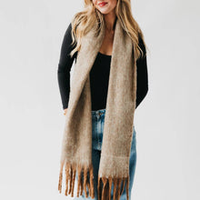 Load image into Gallery viewer, Tan blanket scarf shop fond du lac women’s boutique 

