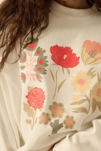 Load image into Gallery viewer, Waffle knit thermal round neck floral long sleeve top shop fond du lac women’s boutique
