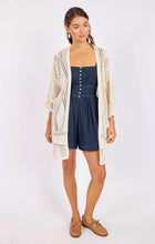 Load image into Gallery viewer, Cream cardigan three quarter sleeves shop fond du lac women’s boutique 
