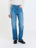 Light indigo wash high rise straight leg jeans shop fond du lac women’s clothing store 