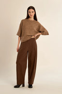 Round neck 3/4 sleeves oversized rib trim shop fond du lac women’s clothing store 