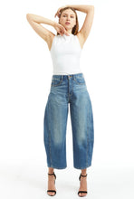 Load image into Gallery viewer, High rise cropped barrel leg jeans shop fond du lac women’s boutique 
