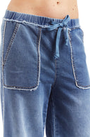 Drawstring elastic waist denim pants shop fond du lac women’s boutique 