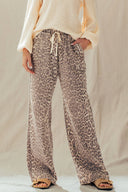Wide leg relaxed pants elastic waistband pockets animal leopard print shop fond du lac women’s clothing store 