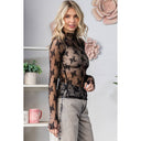 Black lace long sleeve top mesh shop fond du lac women’s boutique 