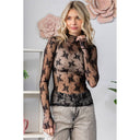 Lace long sleeve black mesh top shop fond du lac women’s boutique 