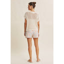 Sun-Soaked Days Open-Knit Fishnet Sweater Top