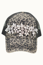 Load image into Gallery viewer, Floral Vine Bejeweled Glitz Animal Print Trucker
