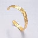 Gold Hammered Cuff Bracelet
