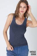 Reversible ribbed tank top crew neck scoop neck layering shop fond du lac women’s boutique 