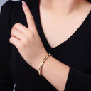 Dotted Shell Pearl Cuff Bracelet