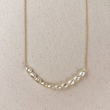 Load image into Gallery viewer, 18k Gold Filled Row of  Baroque Pearls Necklace
