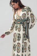 Long sleeve maxi dress v-wrap neckline shop fond du lac women’s boutique