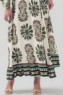 Earthy tones maxi dress medallion balloon sleeves shop fond du lac women’s boutique