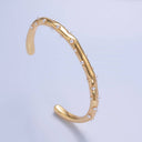 Dotted Shell Pearl Cuff Bracelet