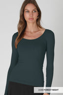 Scoop neck long sleeve layering top shop women’s fond du lac boutique 