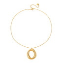 Camille Open Circle Statement Necklace - Waterproof