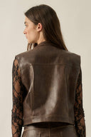 Faux Leather Moto Vest