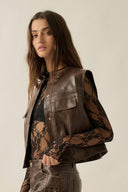 Faux Leather Moto Vest