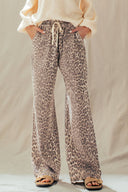 Leopard Print Wide Leg Pants