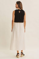 Chunky Sweater Twofer Midi Dress