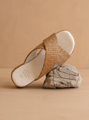 The Fresno Camel | Raffia Platform Sandal